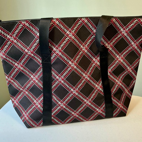 Vera Bradley Large Insulated Cooler Tote Bag Retired Minsk Plaid - Picture 2 of 7
